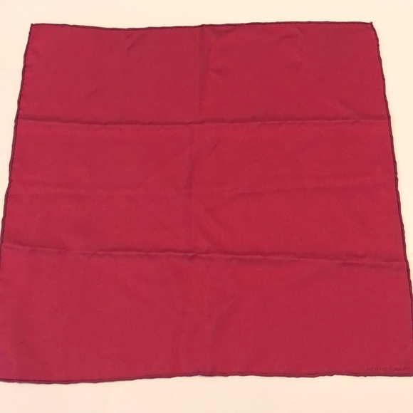 Hermes Pocket Square- magenta - Picture 2 of 9